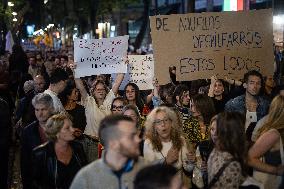 Thousands Protest Over Handling Of Flood Disaster - Valencia