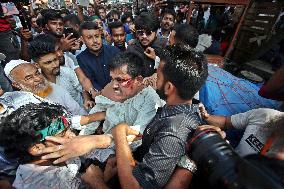 Members of Awami League beaten during a demo in Dhaka - Bangladesh