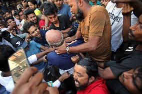 Members of Awami League beaten during a demo in Dhaka - Bangladesh