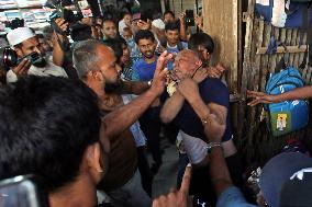 Members of Awami League beaten during a demo in Dhaka - Bangladesh