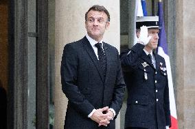 Emmanuel Macron meets Keir Starmer at the Elysee Palace - Paris