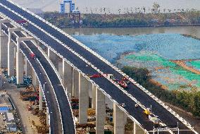 Changtai Yangtze River Bridge Construction in Taizhou