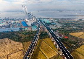 Changtai Yangtze River Bridge Construction in Taizhou