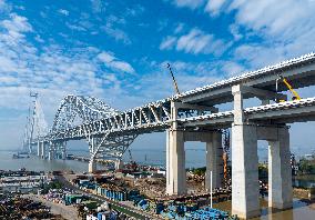 Changtai Yangtze River Bridge Construction in Taizhou