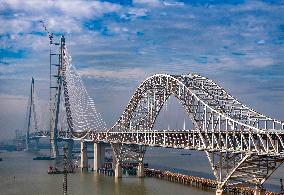 Changtai Yangtze River Bridge Construction in Taizhou