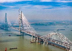 Changtai Yangtze River Bridge Construction in Taizhou