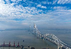 Changtai Yangtze River Bridge Construction in Taizhou