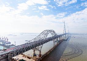 Changtai Yangtze River Bridge Construction in Taizhou