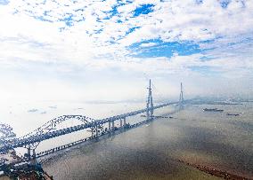 Changtai Yangtze River Bridge Construction in Taizhou