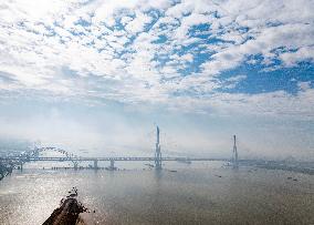 Changtai Yangtze River Bridge Construction in Taizhou