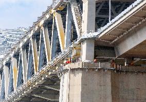 Changtai Yangtze River Bridge Construction in Taizhou