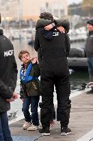 Charlie Dalin at the start of the 2024-2025 Vendée Globe -  Les Sables-d'Olonne