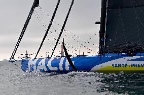 Charlie Dalin at the start of the 2024-2025 Vendée Globe -  Les Sables-d'Olonne