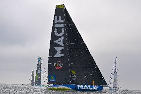 Charlie Dalin at the start of the 2024-2025 Vendée Globe -  Les Sables-d'Olonne