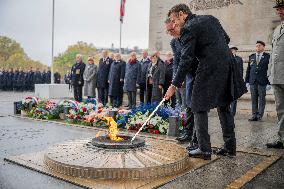 Ceremony fo 106th anniversary of November 11, 1918 Armistice - Paris