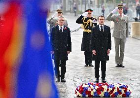 Commemoration of 106th anniversary of 1918 Armistice on November 11th - Paris