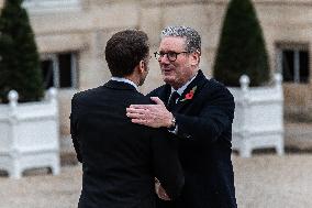 Macron Receives British PM Starmer To Mark Armistice 1918