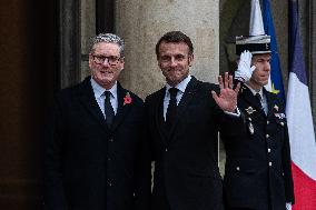 Macron Receives British PM Starmer To Mark Armistice 1918