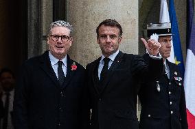 Macron Receives British PM Starmer To Mark Armistice 1918