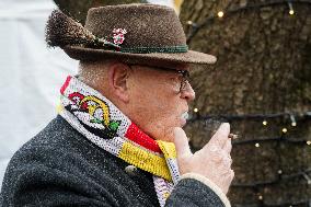 Carnival Kicks Off In Munich The Traditional Opening At The Viktualienmarkt.