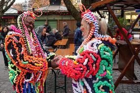 Carnival Kicks Off In Munich The Traditional Opening At The Viktualienmarkt.