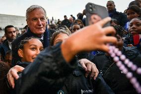 French PM Michel Barnier visits the Great War Museum trench in Meaux FA