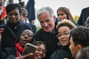 French PM Michel Barnier visits the Great War Museum trench in Meaux FA