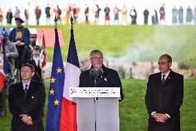 French PM Michel Barnier visits the Great War Museum trench in Meaux FA