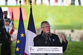 French PM Michel Barnier visits the Great War Museum trench in Meaux FA