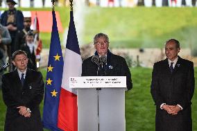 French PM Michel Barnier visits the Great War Museum trench in Meaux FA