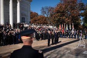 President Biden Visits Arlington Cemetery on Veterans Day