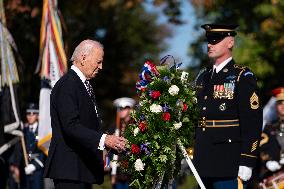 President Biden Visits Arlington Cemetery on Veterans Day