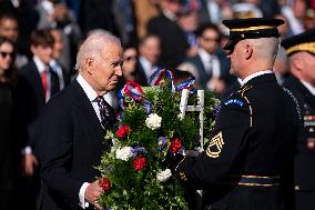 President Biden Visits Arlington Cemetery on Veterans Day