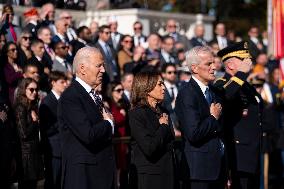 President Biden Visits Arlington Cemetery on Veterans Day