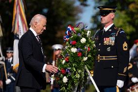 President Biden Visits Arlington Cemetery on Veterans Day