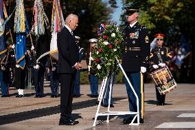 President Biden Visits Arlington Cemetery on Veterans Day