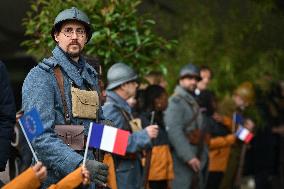 Armistice Day at the Great War Museum trench in Meaux FA