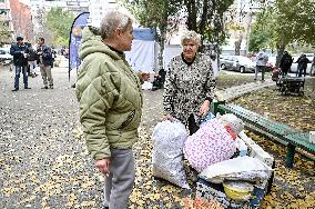 Aftermath of overnight Russian air strike in Zaporizhzhia