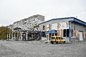 Aftermath of overnight Russian air strike in Zaporizhzhia