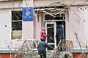 Aftermath of overnight Russian air strike in Zaporizhzhia