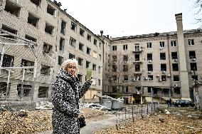 Aftermath of overnight Russian air strike in Zaporizhzhia