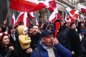 Independence Day March In Warsaw, Poland