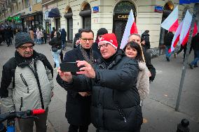 Former PM Mateusz Morawiecki At Independence Day March