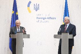 News conference of Ukrainian Foreign Minister and EU High Representative for Foreign Affairs in Kyiv