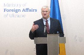 News conference of Ukrainian Foreign Minister and EU High Representative for Foreign Affairs in Kyiv