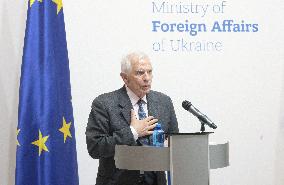 News conference of Ukrainian Foreign Minister and EU High Representative for Foreign Affairs in Kyiv