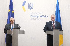 News conference of Ukrainian Foreign Minister and EU High Representative for Foreign Affairs in Kyiv