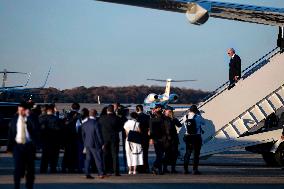 President Biden Returns from Speaking in Claymont, Delaware on Veterans Day