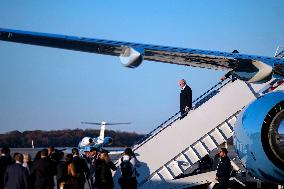 President Biden Returns from Speaking in Claymont, Delaware on Veterans Day