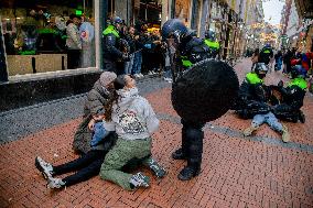 Dozens Detained After Protesters Defy Ban - Amsterdam